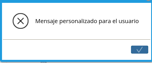 Mensaje al Usuario